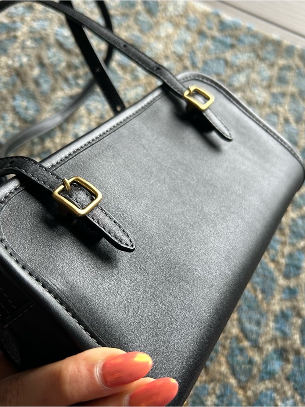 Coach Black Swing Zip Bag 20 - Picture 8 of 11